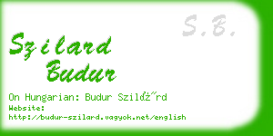 szilard budur business card